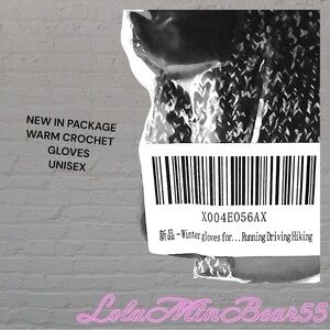 NEW IN PACKAGE WINTER GLOVES FOR RUNNING DRIVING HIKING, ETC. UNISEX- SIZE LARGE